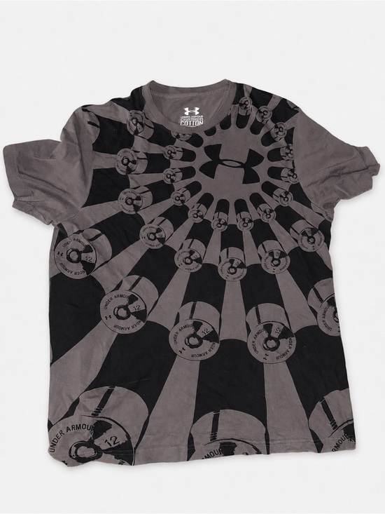 Under Armour Other - Under Armour Charged Cotton Men’s XL Gray Black Graphic T-Shirt Weight Plate Tee